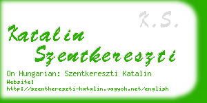 katalin szentkereszti business card